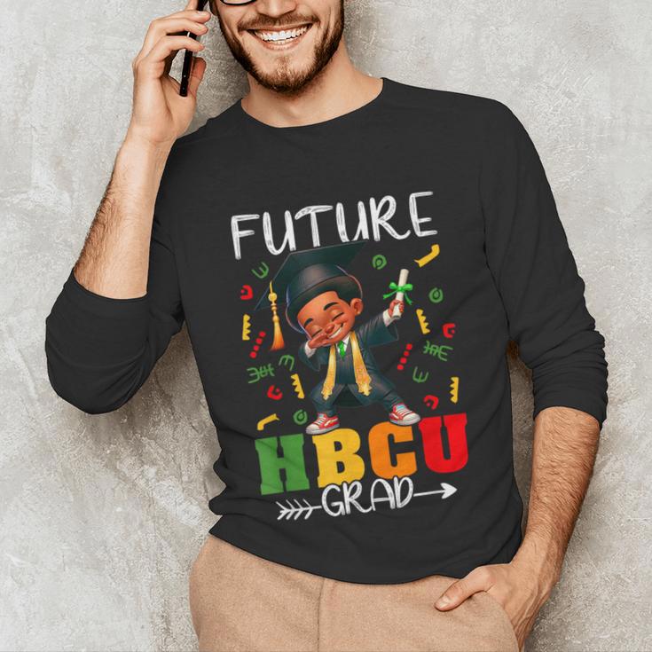 Future HBCU Grad History Boy Graduation HBCU Kids Unisex Long Sleeve T-Shirt