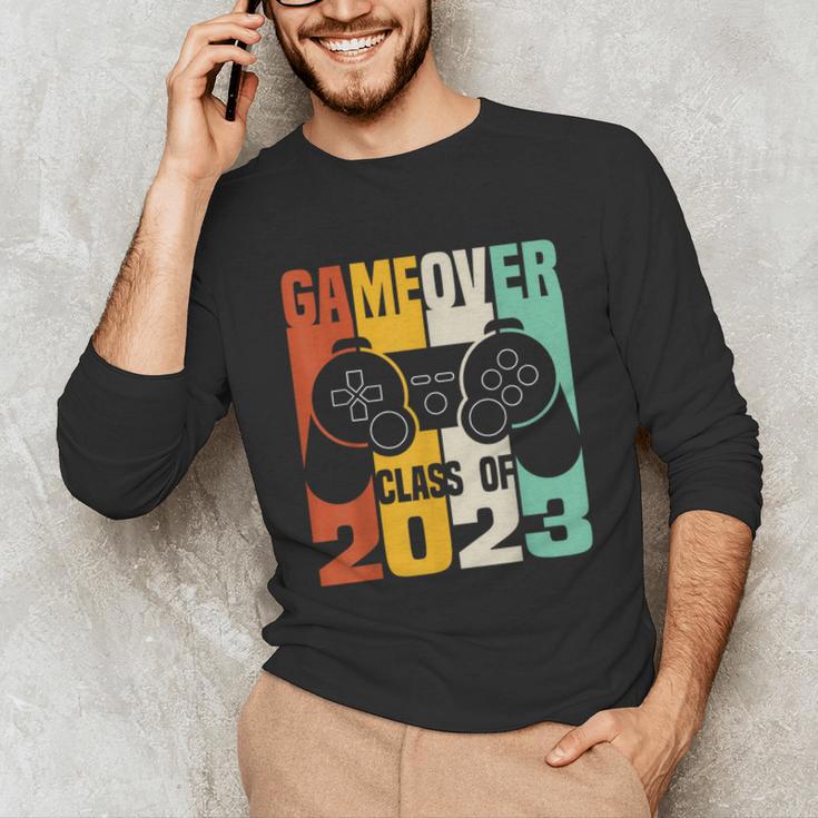GAME OVER Class Of 2023 Video Games Vintage Graduation Gamer Unisex Long Sleeve T-Shirt