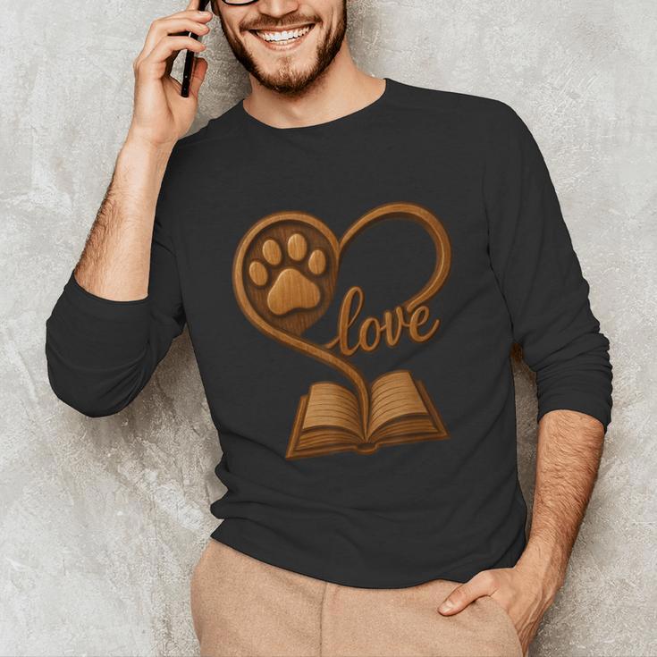 Girl Who Loves Dogs & Books Heart Dog Lover Reader Reeding Unisex Long Sleeve T-Shirt Girl Who Loves Dogs & Books Heart Dog Lover Reader Reeding Unisex Long Sleeve T-Shirt