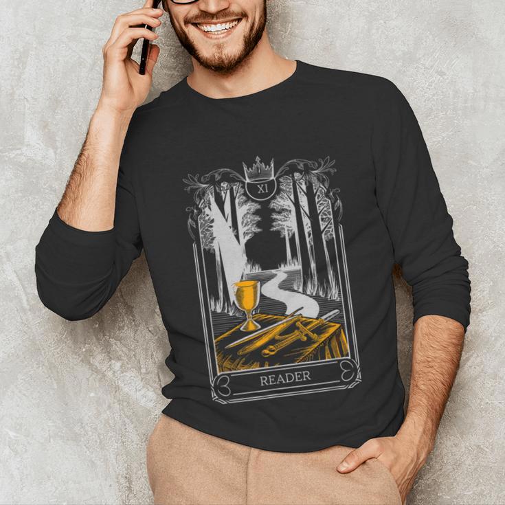 Gothic Book Lover Skeleton Unisex Long Sleeve T-Shirt