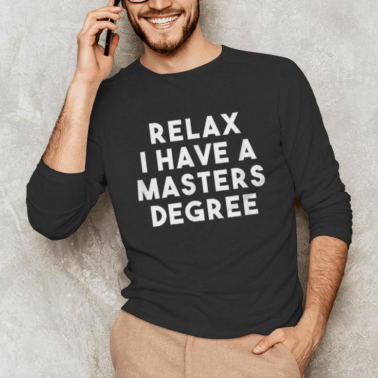 Grad School Graduation For Him Her Masters Degree Unisex Long Sleeve T-Shirt