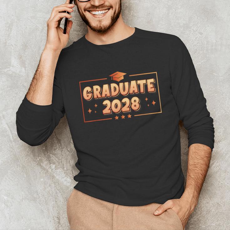 Graduate 2028 Class Of 2028 Senior Graduation Unisex Long Sleeve T-Shirt