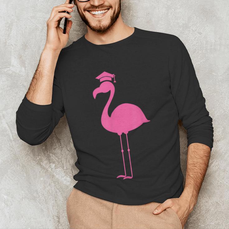 Graduate Cute Pink Flamingo Graduation Unisex Long Sleeve T-Shirt