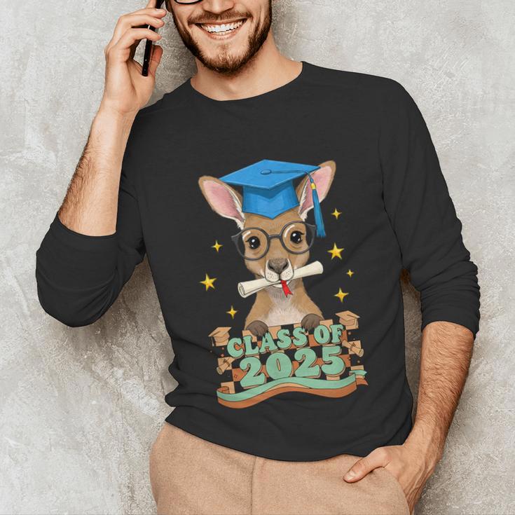 Graduate Kangaroo Class Of 2025 Kids Graduation Unisex Long Sleeve T-Shirt