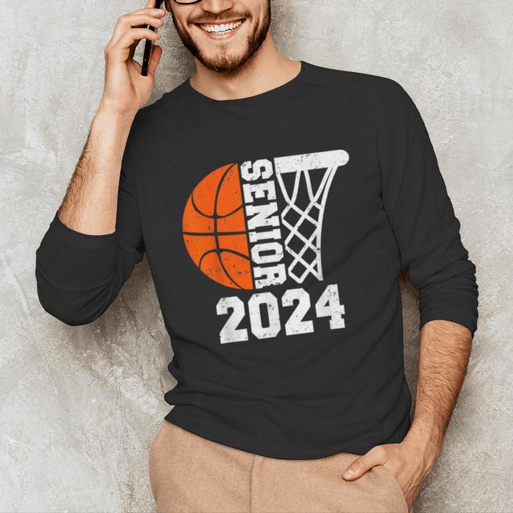 Graduate Senior Class Of 2024 Basketball Player Graduation Unisex Long Sleeve T-Shirt