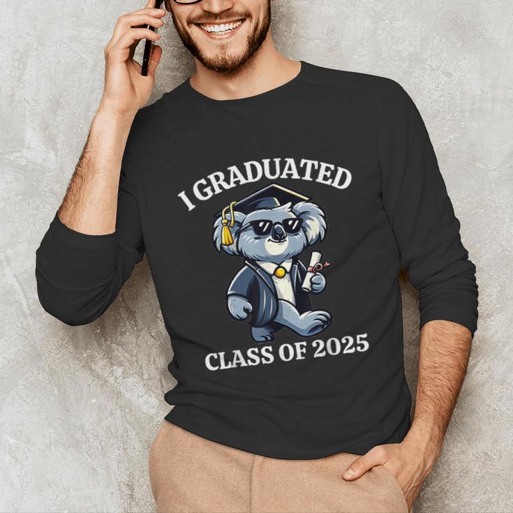 I Graduated Graduate Class Of 2025 Koala Graduation Unisex Long Sleeve T-Shirt