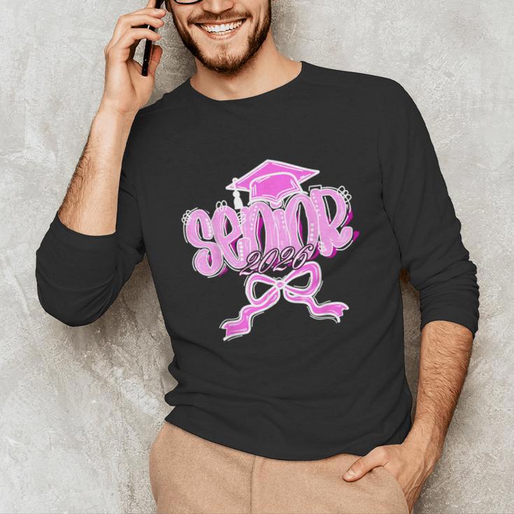 Graduation 2026 Senior 2026 Class Of 2026 Coquette Pink Girl Unisex Long Sleeve T-Shirt