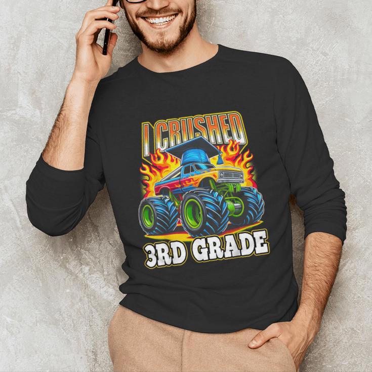 Graduation 3rd Grade Monster Truck Boys I Crushed Grad Unisex Long Sleeve T-Shirt