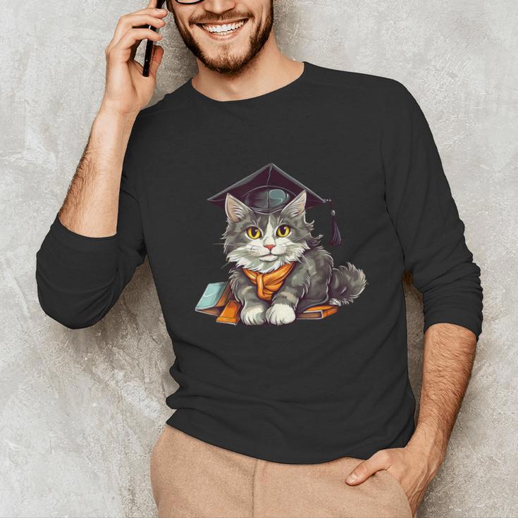 Graduation Cat Graduation Present For Graduate Grad Unisex Long Sleeve T-Shirt
