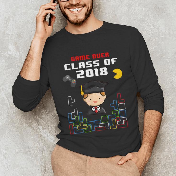 Graduation Class Of 2018 Game Over 8-Bit Gamer Unisex Long Sleeve T-Shirt