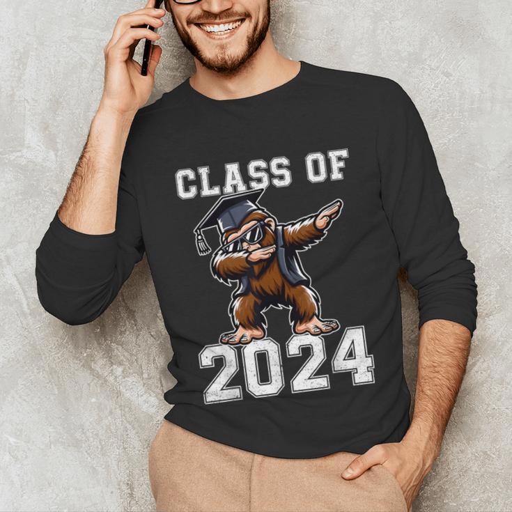 Graduation Class Of 2024 Bigfoot Graduated Seniors 2024 Unisex Long Sleeve T-Shirt