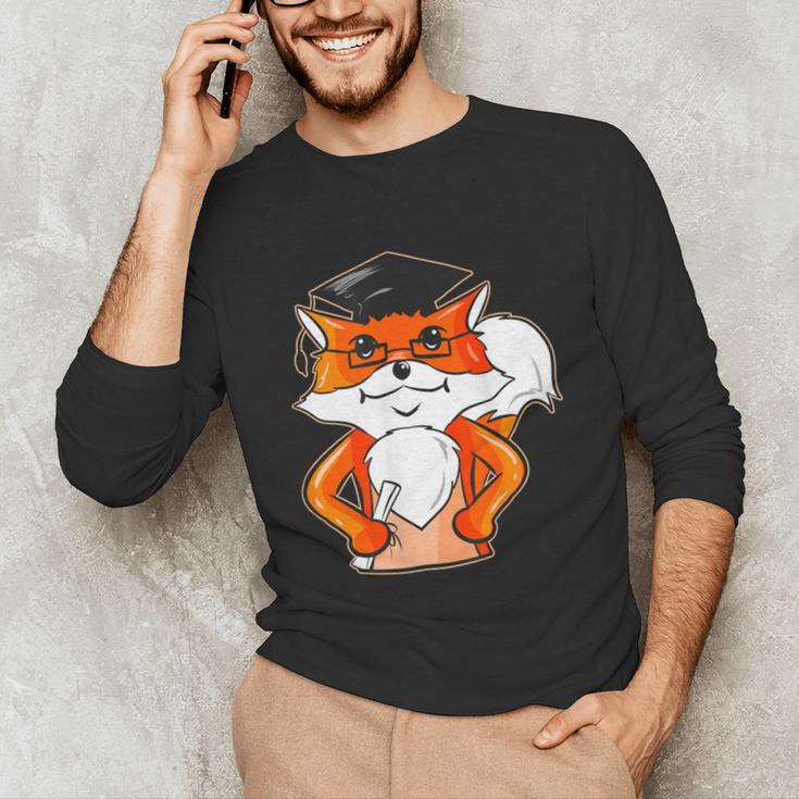 Graduation Fox School Bachelor Master Doctor Study Unisex Long Sleeve T-Shirt