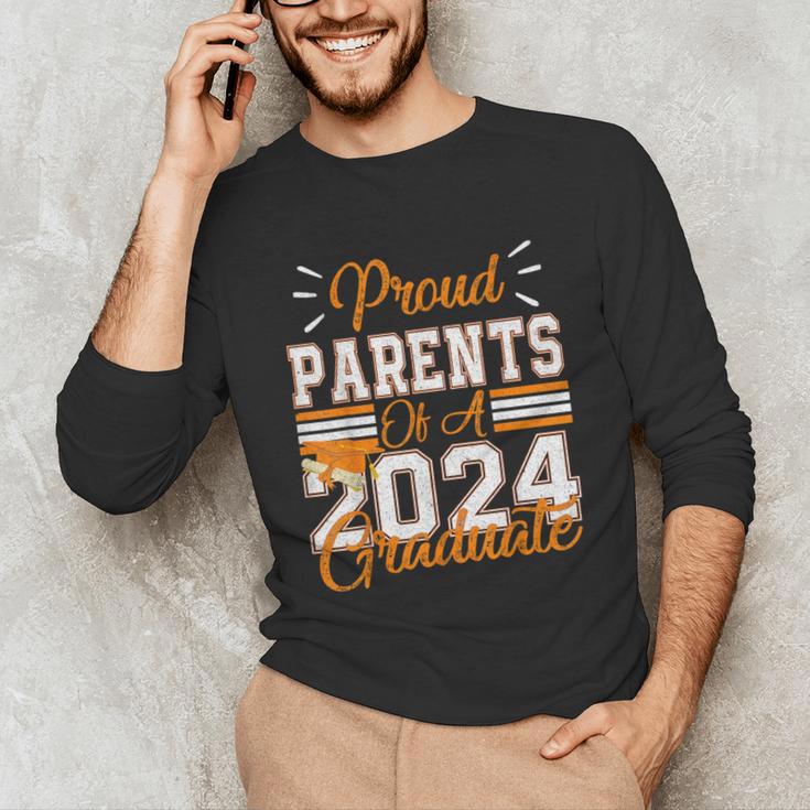 Graduation Proud Parents Of a 2024 Graduate For Mom And Dad Unisex Long Sleeve T-Shirt