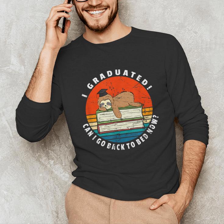 Graduation Sloth Can I Go Back To Bed Now Vintage Unisex Long Sleeve T-Shirt Graduation Sloth Can I Go Back To Bed Now Vintage Unisex Long Sleeve T-Shirt