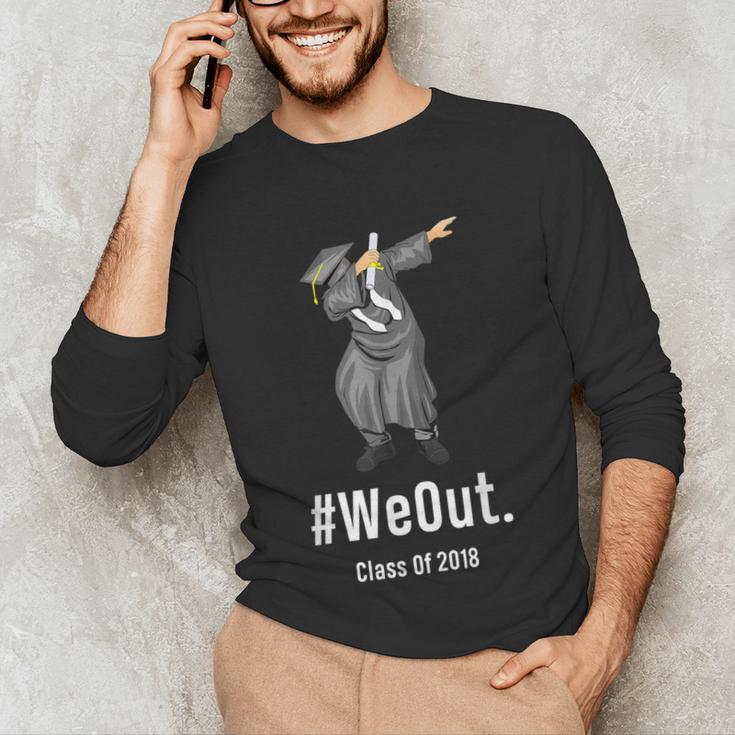 Graduation T-Shirt Dabbing Graduation We Out Class Of 2018 Unisex Long Sleeve T-Shirt