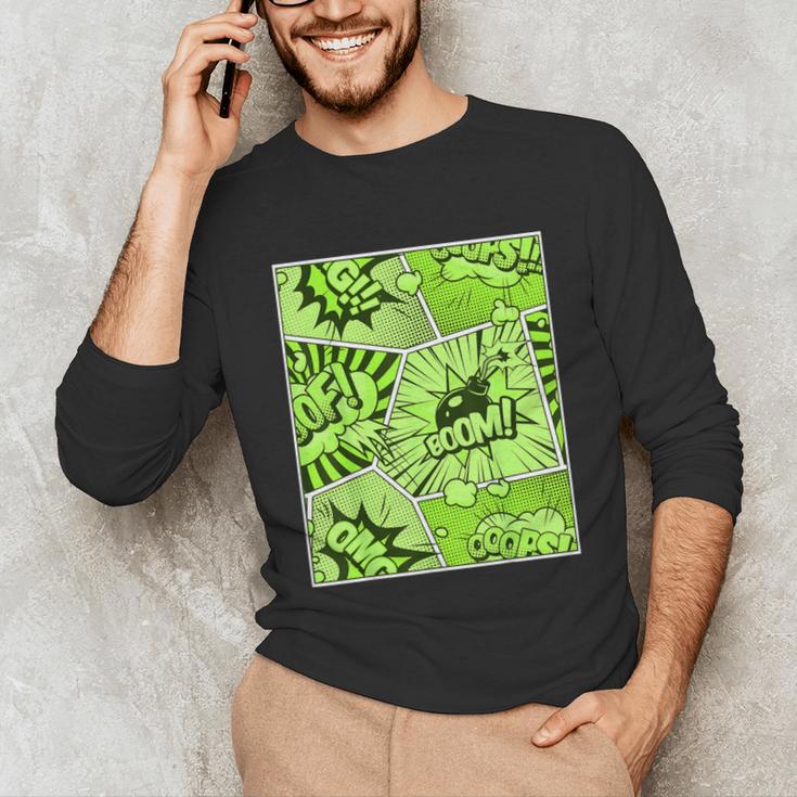 Green Comic Book Green Graphic Unisex Long Sleeve T-Shirt