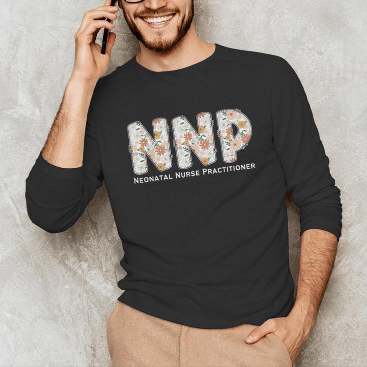 Groovy NNP Neonatal Nurse Practitioner Floral Graduation Unisex Long Sleeve T-Shirt