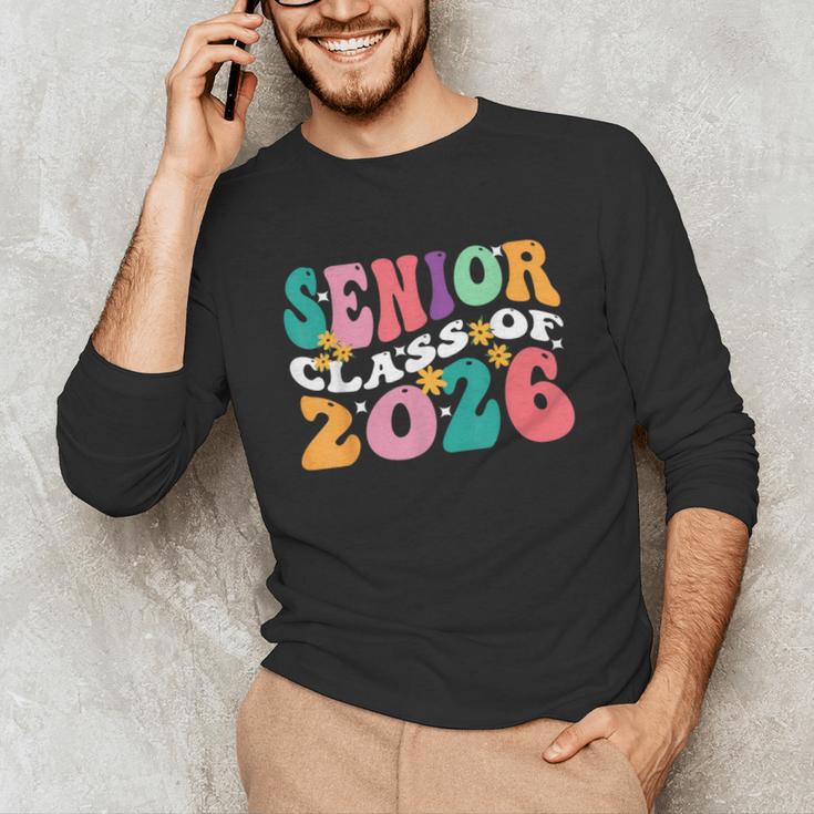Groovy Senior Class Of 2026 My Last First Day Graduation 26 Unisex Long Sleeve T-Shirt