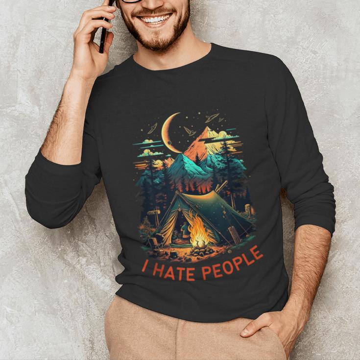 I Hate People Id Rather Be Camping Sarcastic Introvert Unisex Long Sleeve T-Shirt I Hate People Id Rather Be Camping Sarcastic Introvert Unisex Long Sleeve T-Shirt