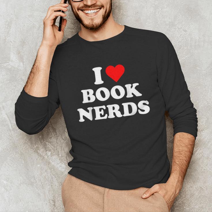 I Heart Book Nerds Book Readers Cute Unisex Long Sleeve T-Shirt