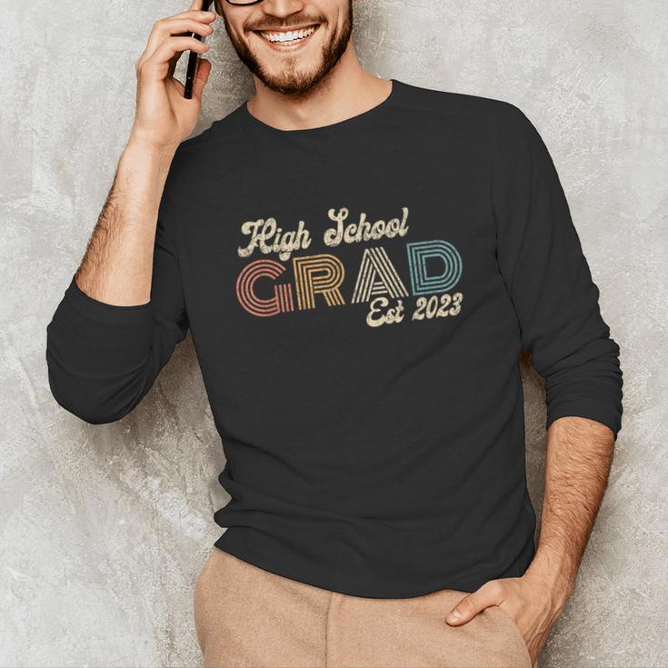 High School Grad 2023 Class Of 2023 Retro Graduation Done Unisex Long Sleeve T-Shirt
