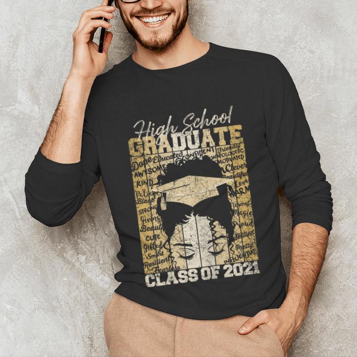 High School Graduate Queen Class Of 2021 Graduation Unisex Long Sleeve T-Shirt