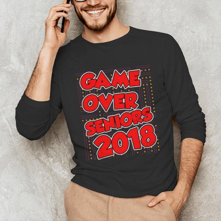 High School Graduation Tshirt Game Over Senior Class Of 2018 Unisex Long Sleeve T-Shirt