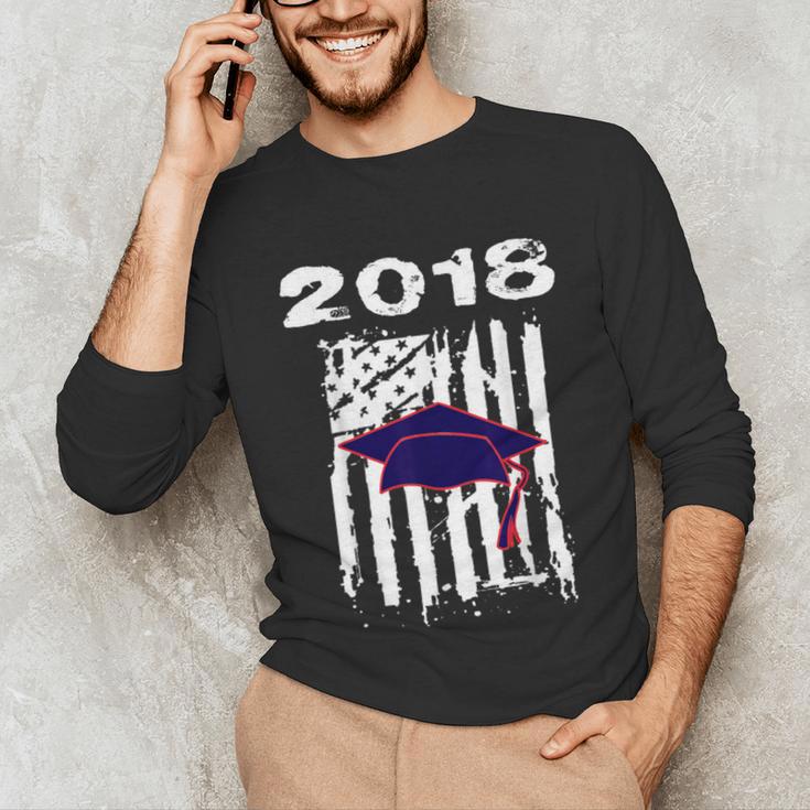 High School GraduationShirt Flag College Graduation Unisex Long Sleeve T-Shirt