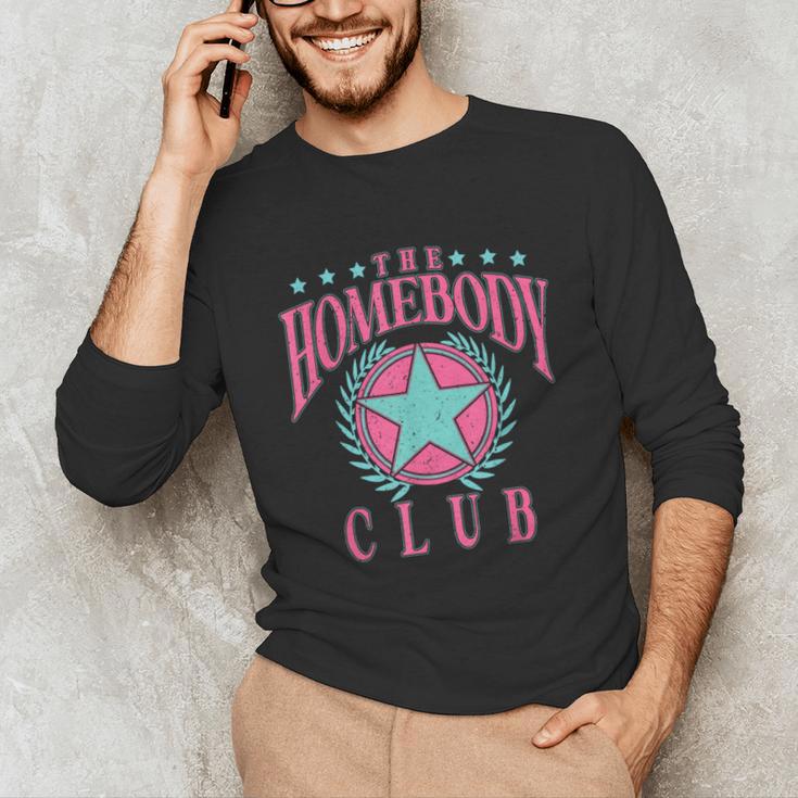 The Homebody Club Antisocial Retro Introvert Unisex Long Sleeve T-Shirt