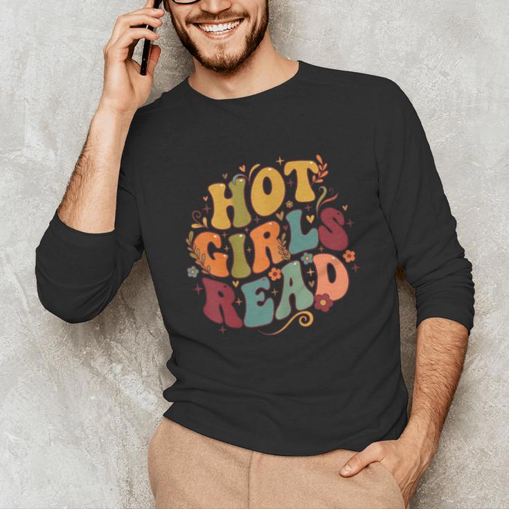 Hot Girls Read Aesthetic Book Lover Reading Unisex Long Sleeve T-Shirt