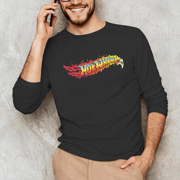 Hot Wheels Comic Book Fire Logo Unisex Long Sleeve T-Shirt Hot Wheels Comic Book Fire Logo Unisex Long Sleeve T-Shirt