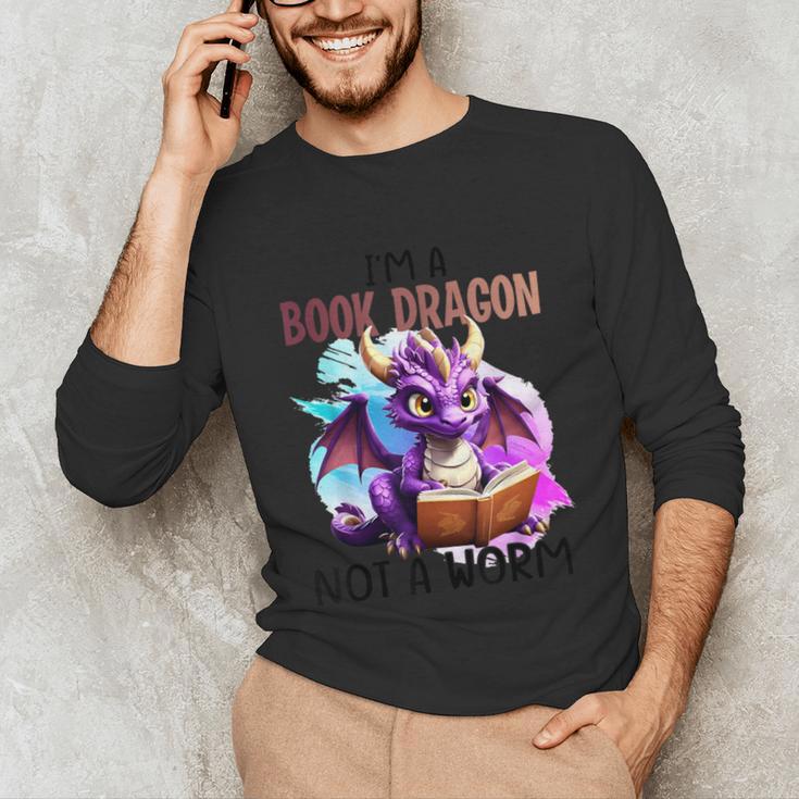 I'm A Book Dragon Not A Worm Unisex Long Sleeve T-Shirt
