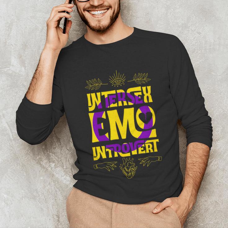 Intersex Emo Introvert Pride Trendy Mystic Teen Goth Style Unisex Long Sleeve T-Shirt