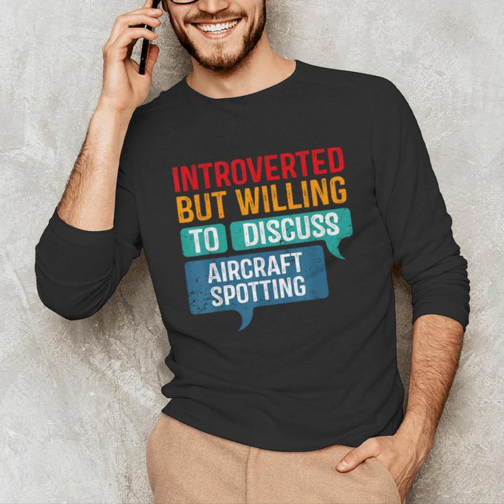 Introvert Aircraft Spotting Lovers Men & Women Unisex Long Sleeve T-Shirt