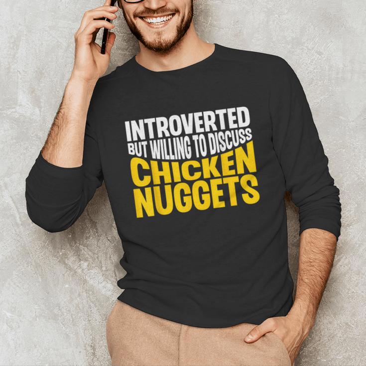 Introvert Antisocial Chicken Nugget Lover Foodie Unisex Long Sleeve T-Shirt
