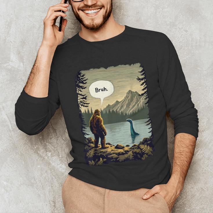 Introvert Bigfoot Sasquatch Loch Ness Monster Bruh Unisex Long Sleeve T-Shirt Introvert Bigfoot Sasquatch Loch Ness Monster Bruh Unisex Long Sleeve T-Shirt