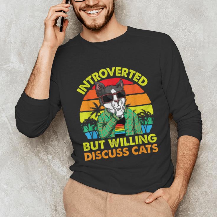 Introvert Cats Sarcasm Cat Lover Introverts Unisex Long Sleeve T-Shirt