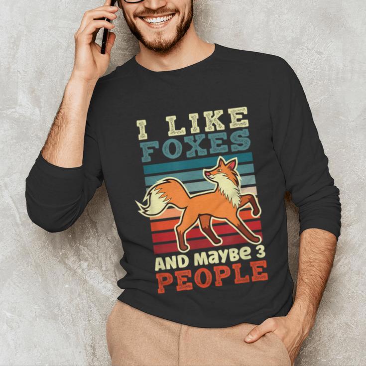 Introvert Fox Animal Lover Saying Loner Antisocial Unisex Long Sleeve T-Shirt