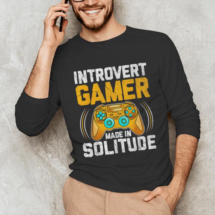 Introvert Gamer Video Games Anti Social Team Player Unisex Long Sleeve T-Shirt
