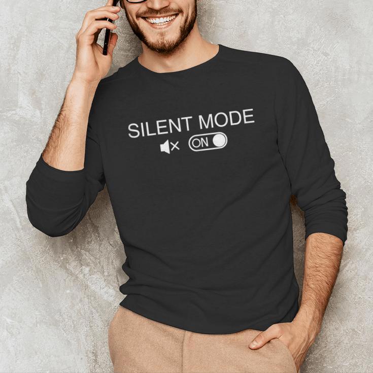 Introvert Introverts Silent Mode Minimalist Men Unisex Long Sleeve T-Shirt