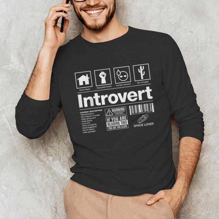 Introvert Label Signs Unisex Long Sleeve T-Shirt Introvert Label Signs Unisex Long Sleeve T-Shirt