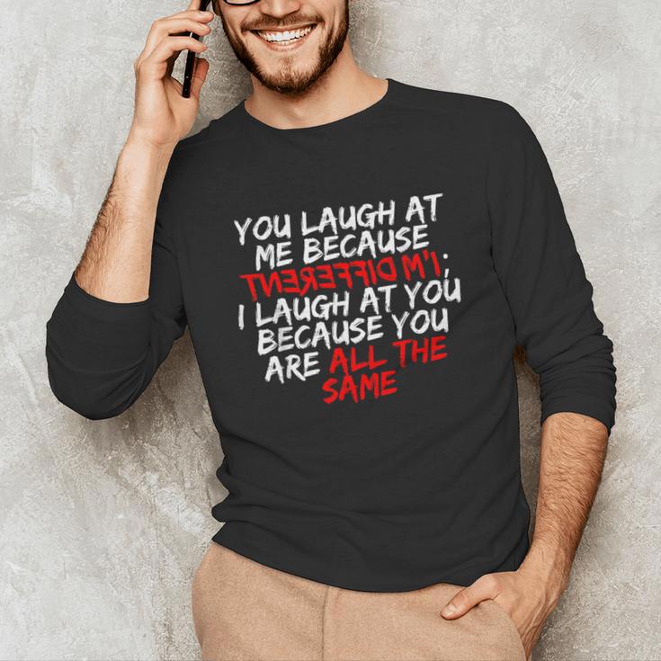Introvert Quote With Backwards I'm Different Unisex Long Sleeve T-Shirt