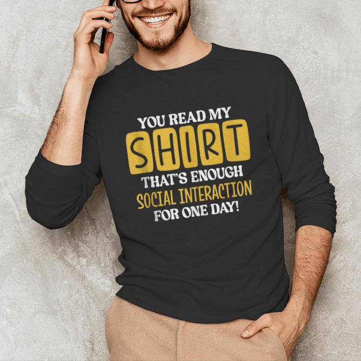 Introvert Quote Motivational For Men Women Kids Unisex Long Sleeve T-Shirt