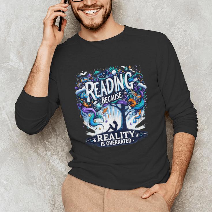 Introvert Reader Bibliofile Bookworm Loves Books Unisex Long Sleeve T-Shirt