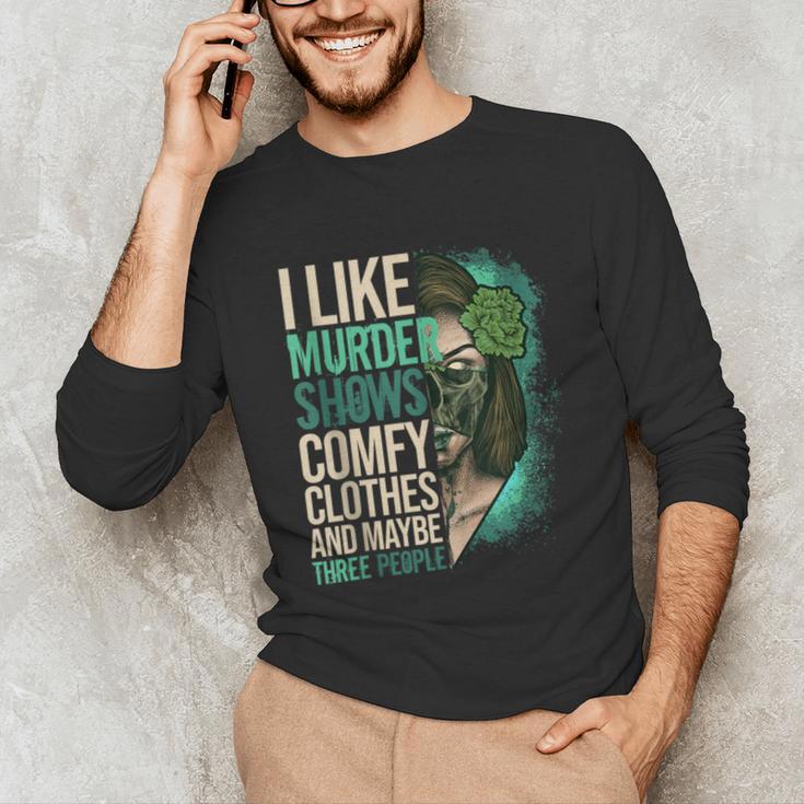 Introverted Murder Shows True Crime Lovers Introvert Unisex Long Sleeve T-Shirt