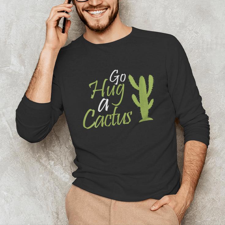Introverts Sassy Saying Sassy Quote No Hugs Go Hug Cactus Unisex Long Sleeve T-Shirt Introverts Sassy Saying Sassy Quote No Hugs Go Hug Cactus Unisex Long Sleeve T-Shirt