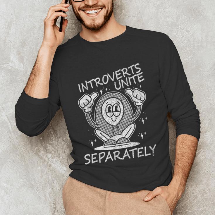 Introverts Unite Anti-Social Shy Person Joke Unisex Long Sleeve T-Shirt