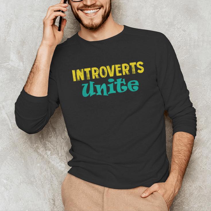 Introverts Unite I Introvert Unisex Long Sleeve T-Shirt