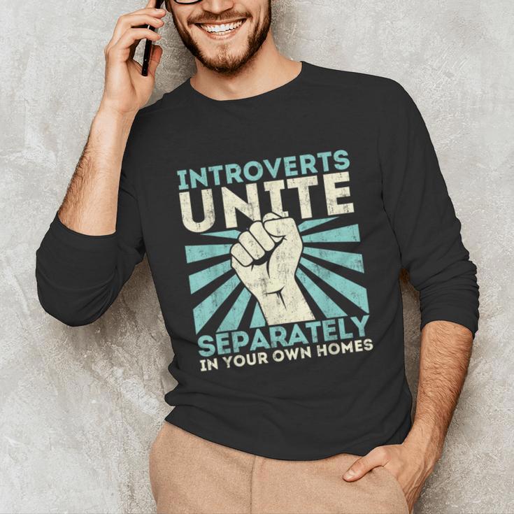 Introverts Unite Separately Introverted Antisocial Unisex Long Sleeve T-Shirt