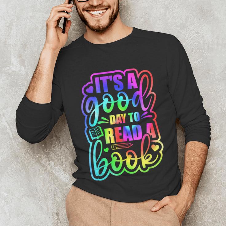 Its A Good Day To Read Book Kids Boys Girls Reading Graphic Unisex Long Sleeve T-Shirt